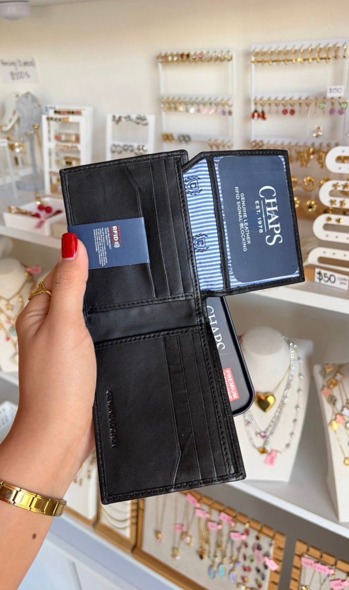 Cartera Caballero Negra Chaps