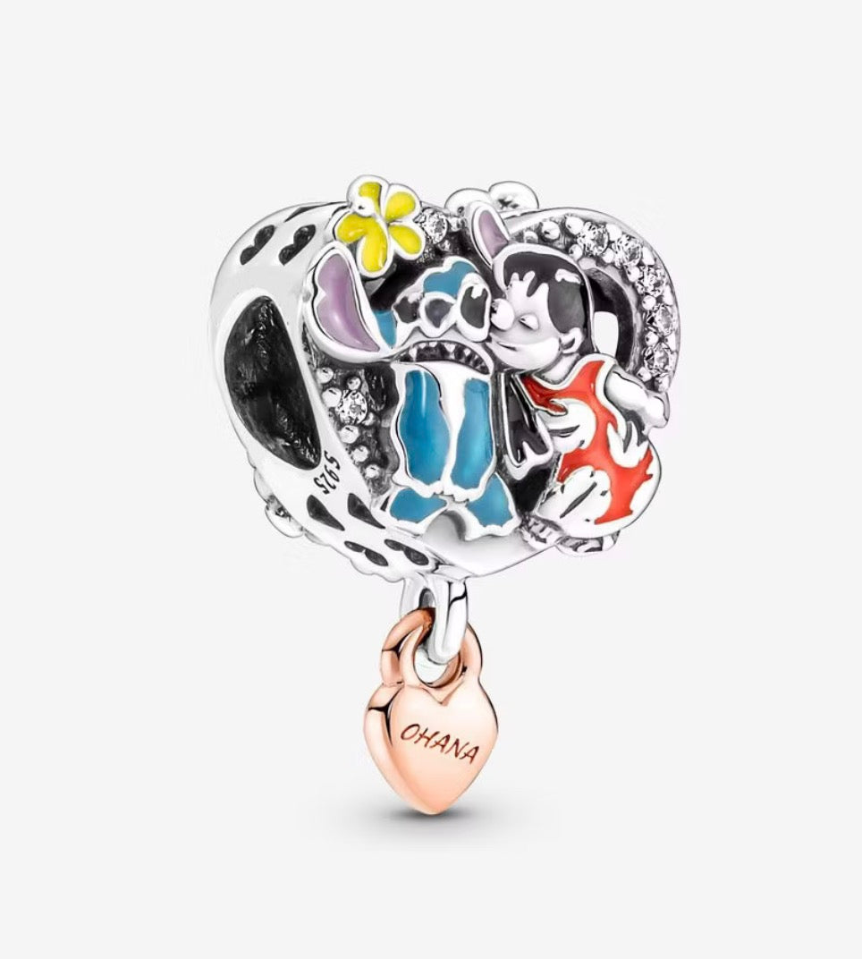 Charm Chapado Corazón Lilo Y Stich