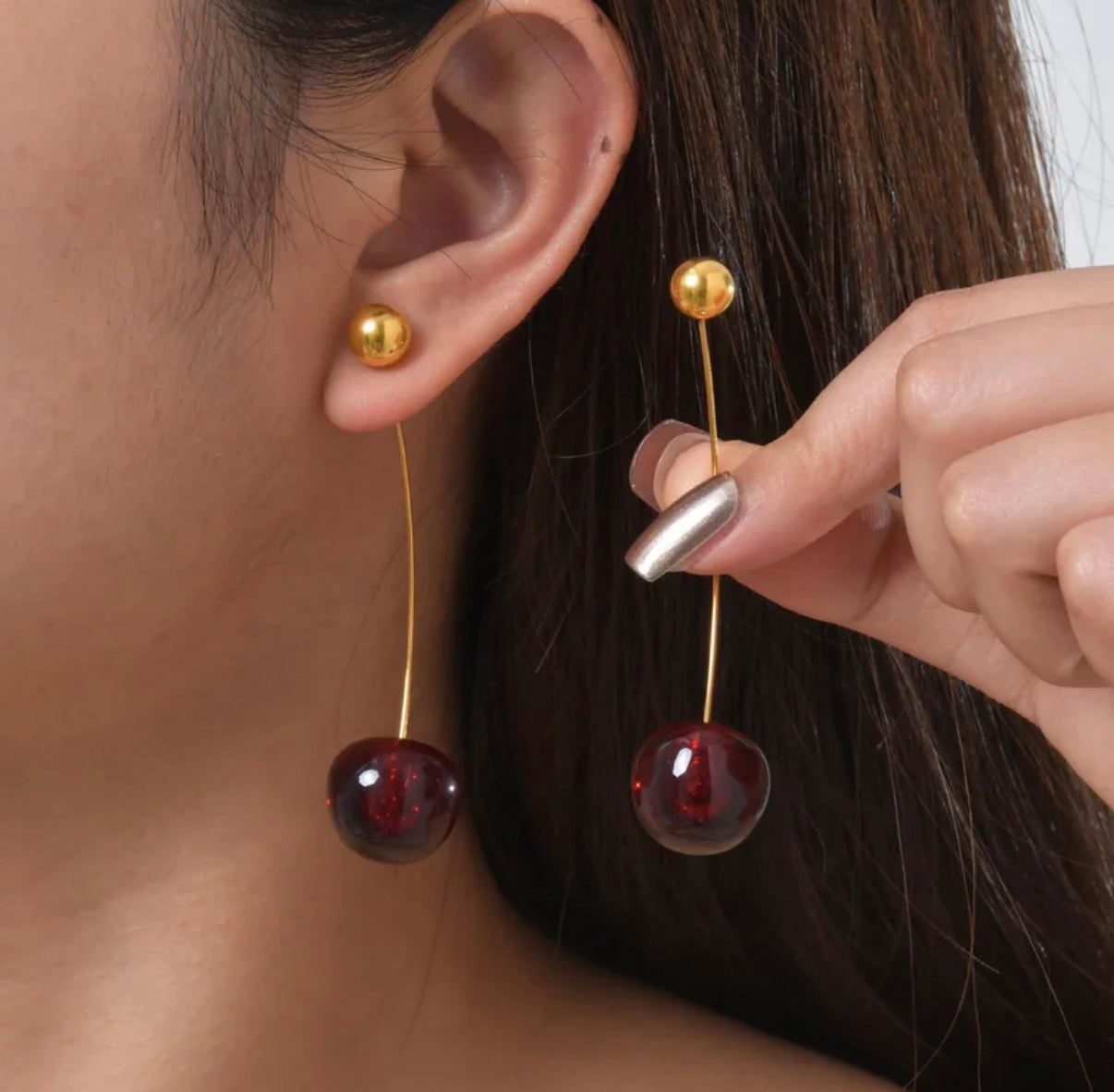 Pendientes Cereza Largos 7cm