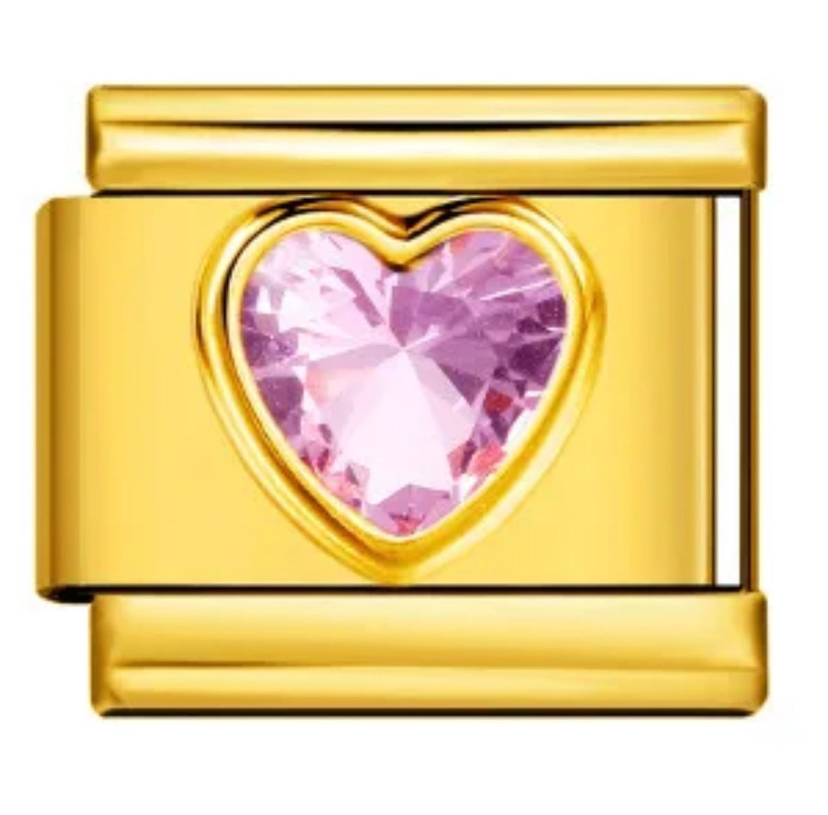 Charm Italiano Corazón Rosa
