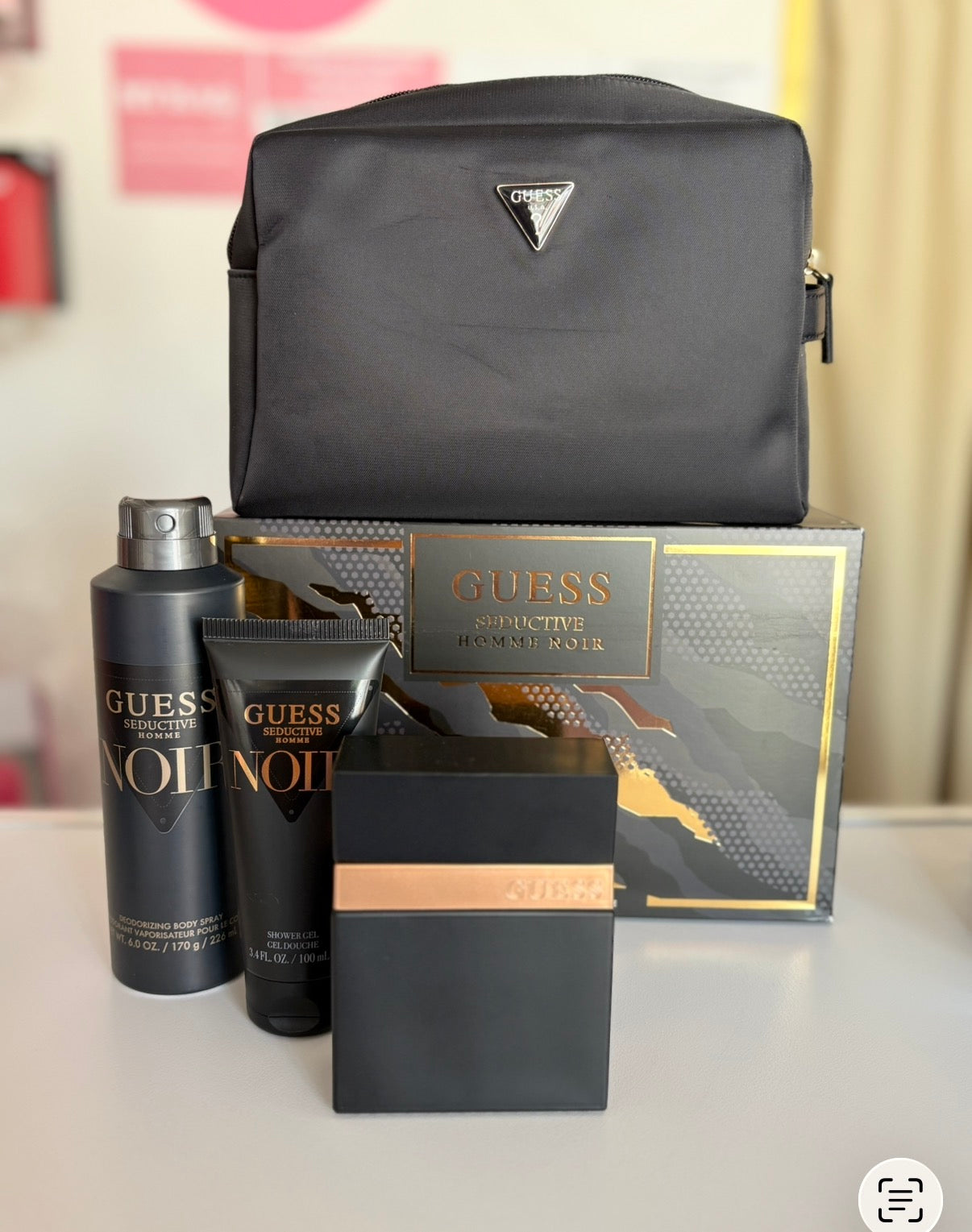 Set Perfume Caballero Seductive Homme Noir Guess