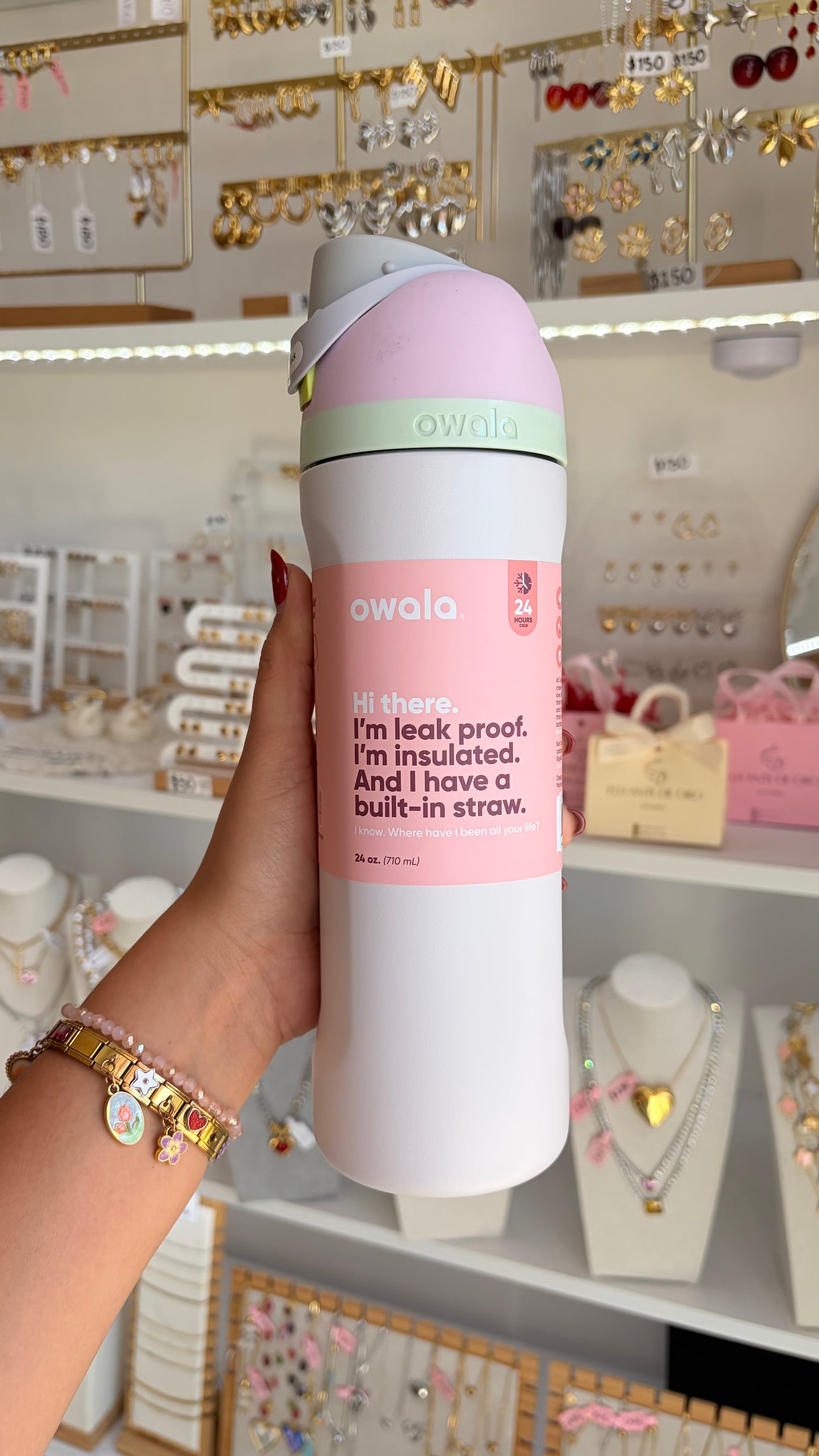 Termo Gris Y Morado 710ml Owala