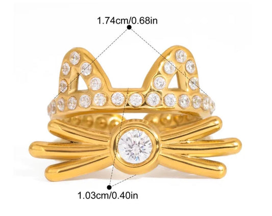 Anillo Gatito Bigotes