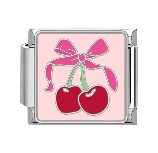 Charm Italiano Plateado Cereza