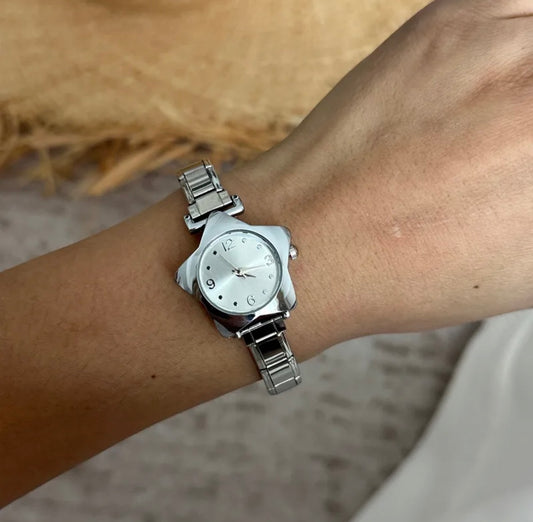 Reloj italiano plateado estrella