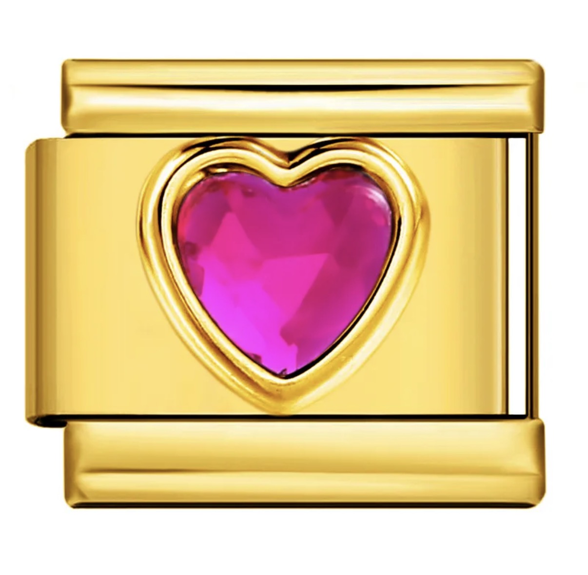 Charm Italiano Corazón Fucsia