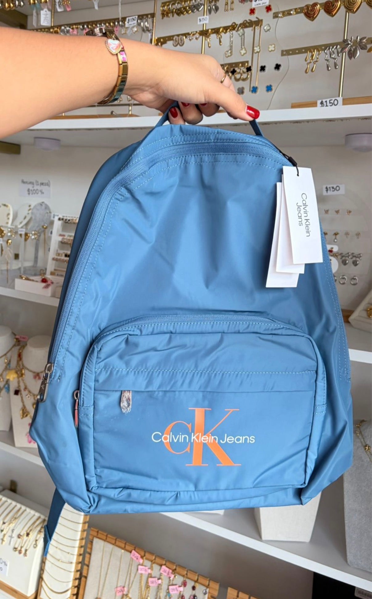 Mochila Unisex Azul Calvin Klein