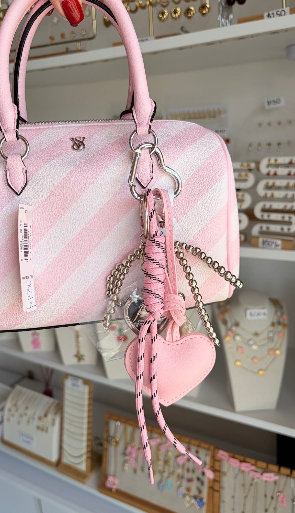 Llavero maxi corazón rosa