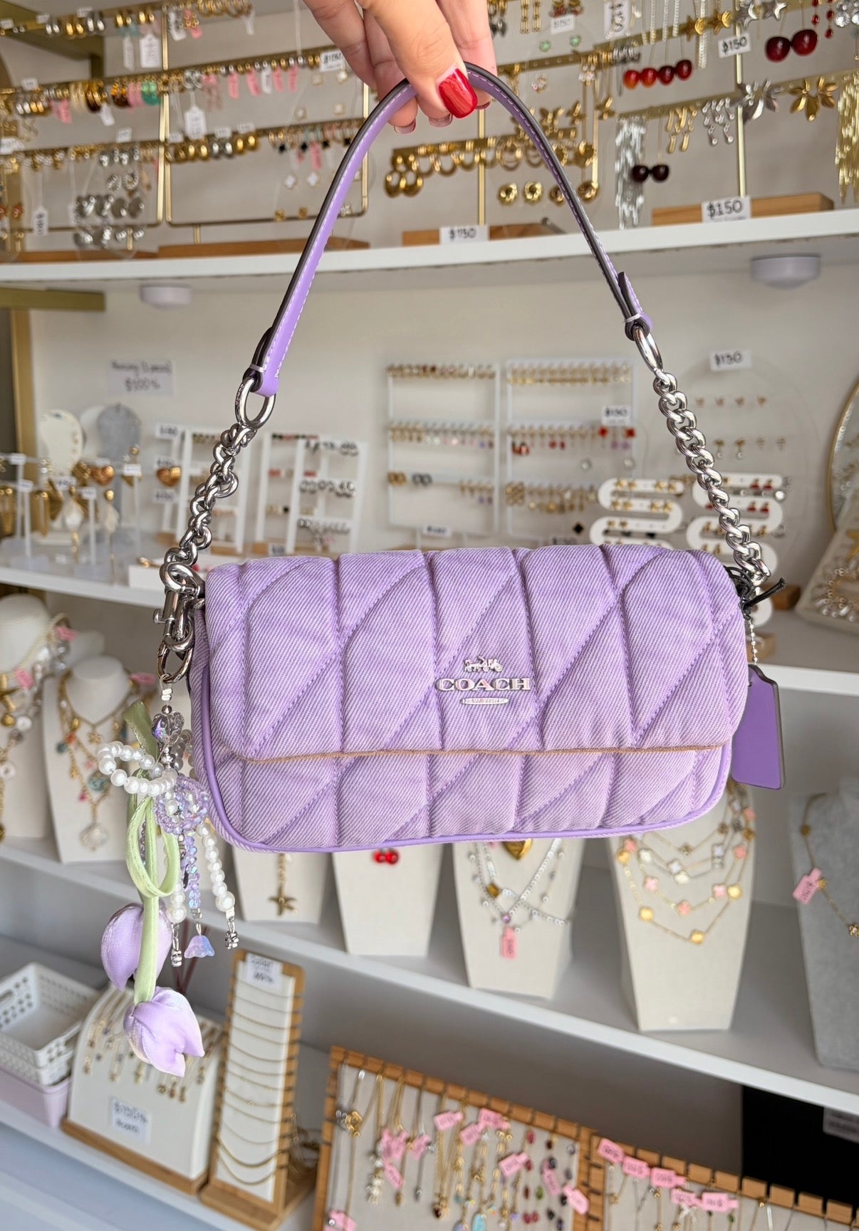 Llavero maxi tulipán morado