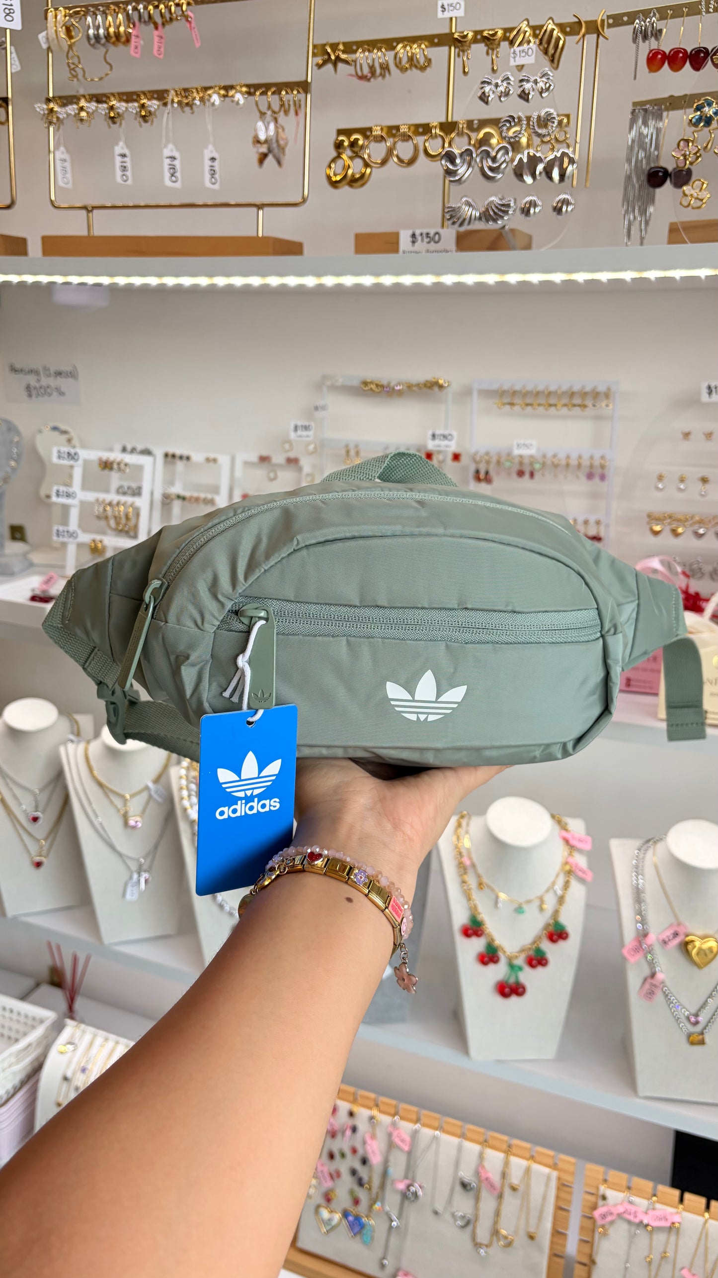Cangurera Unisex Verde Adidas