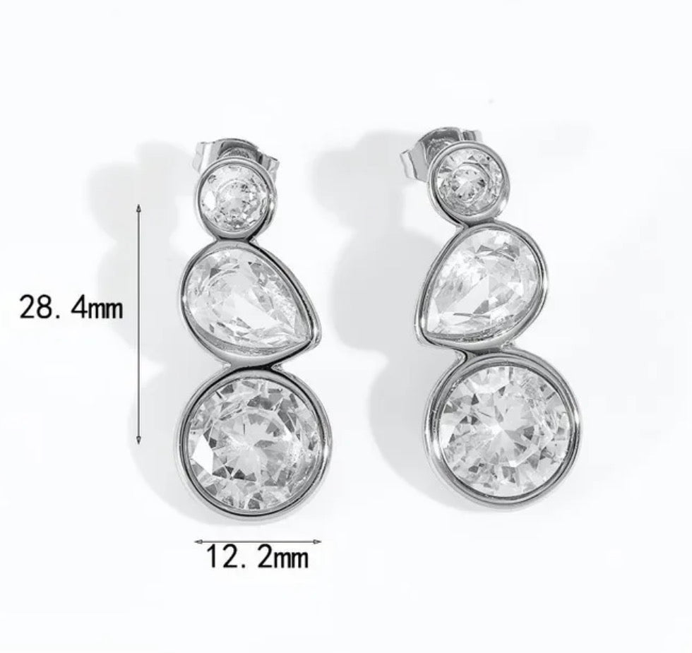 Pendientes Luisa Plateados