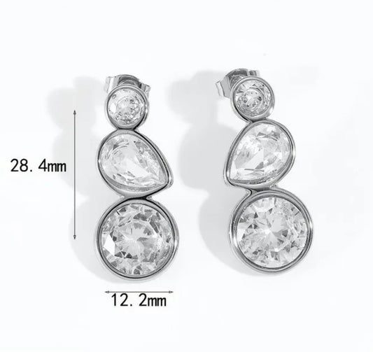 Pendientes Luisa Plateados