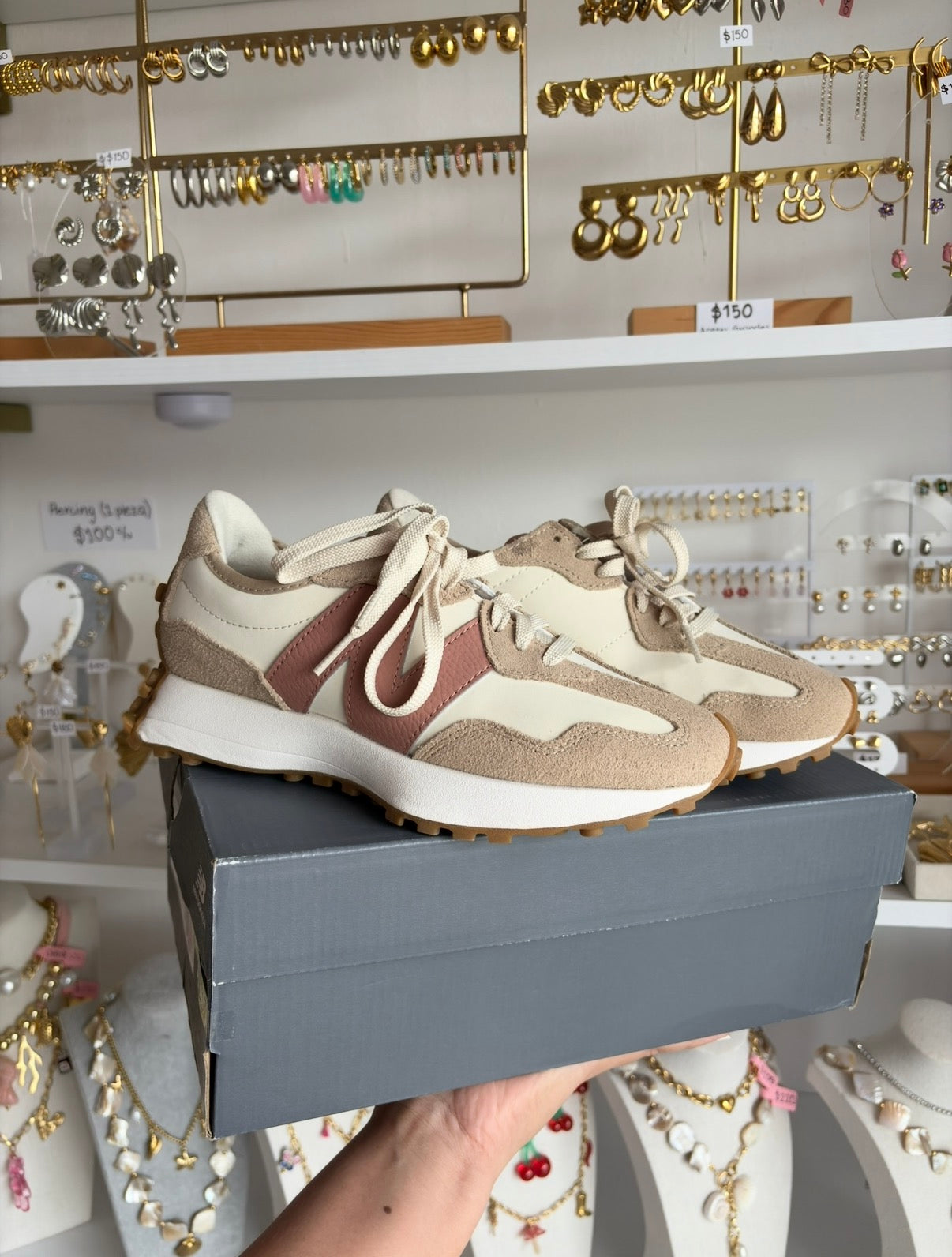 Tenis Rosa Y Beige 4mx New Balance