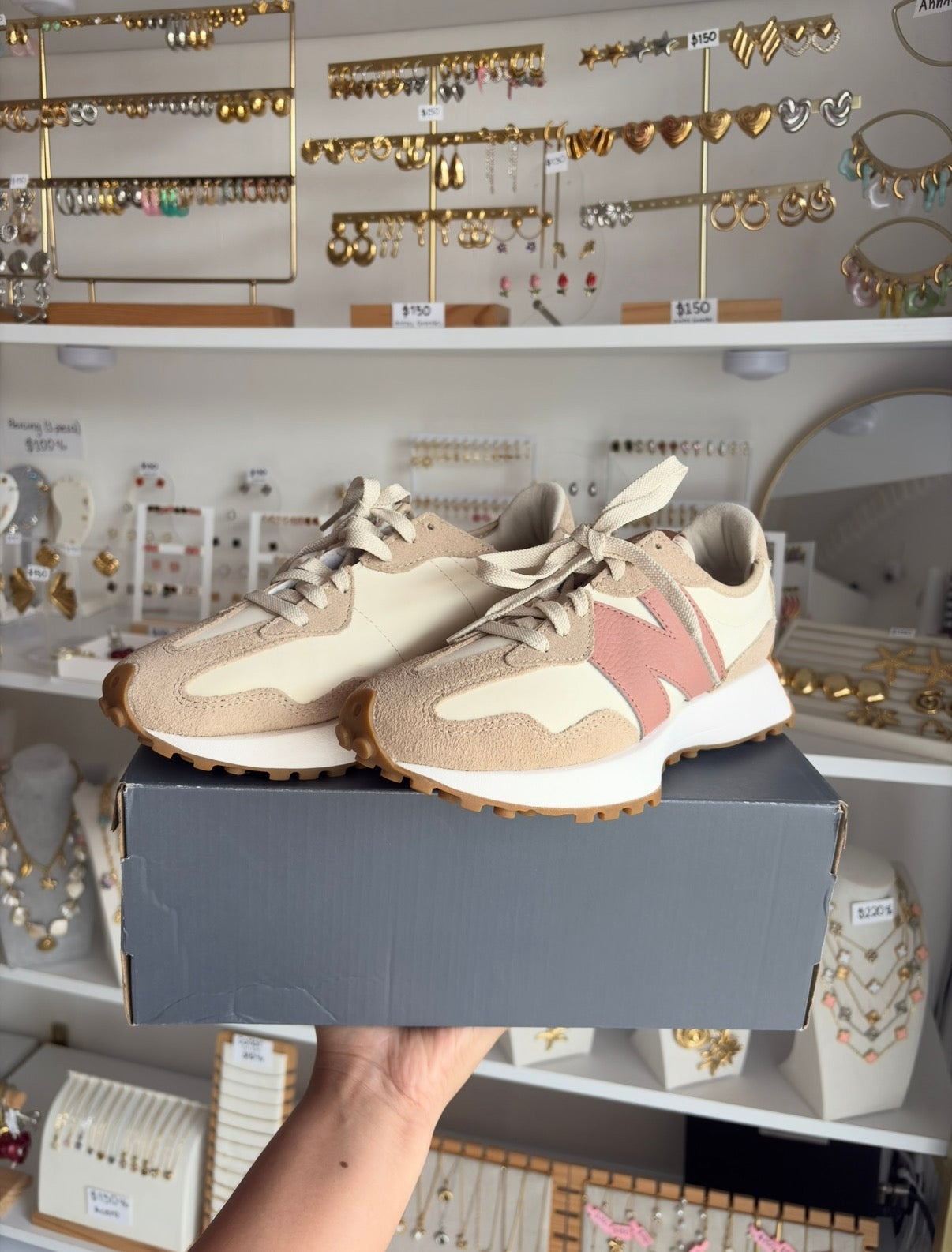 Tenis Rosa Y Beige 4mx New Balance