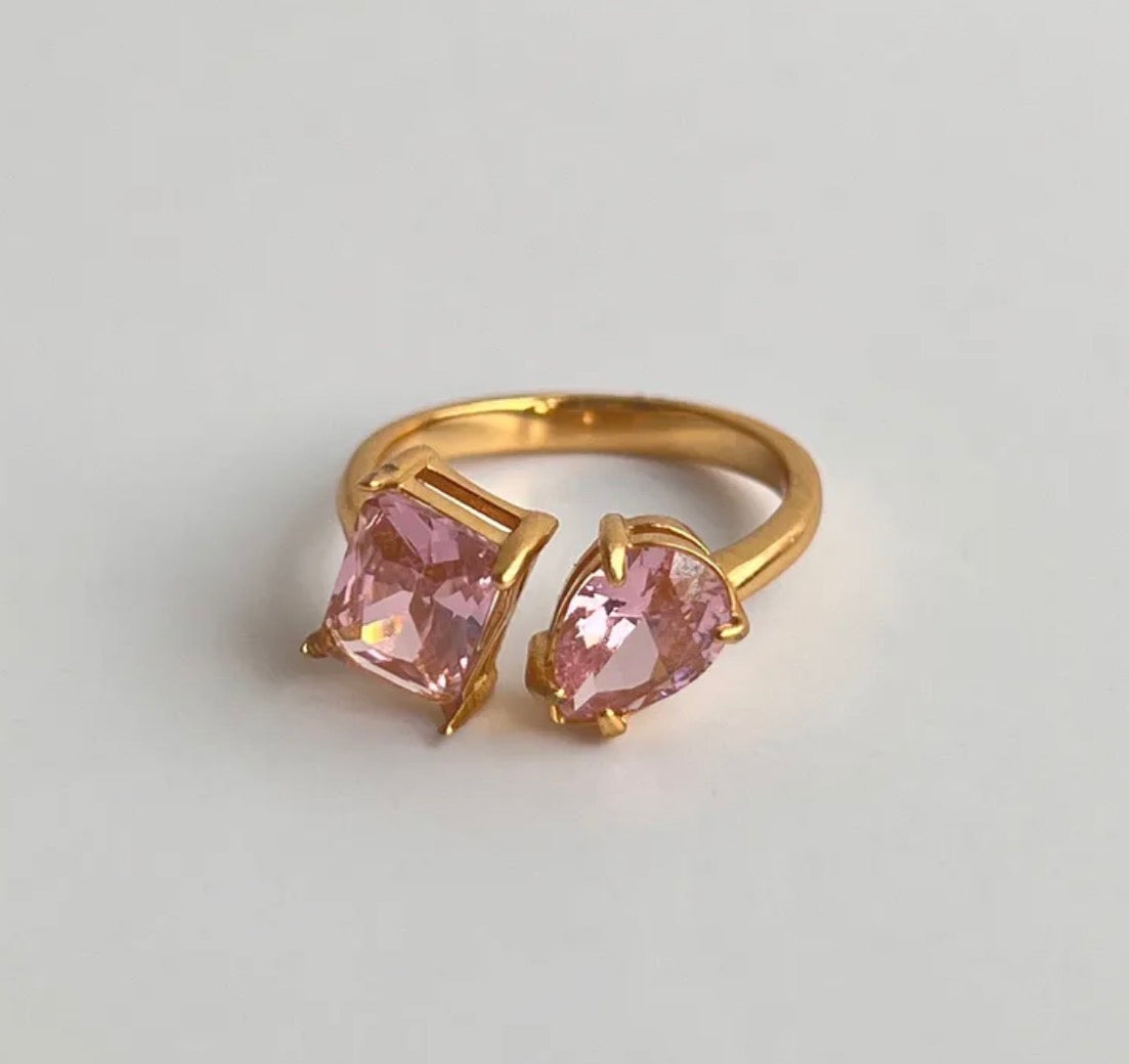 Anillo Kylie Piedra Doble