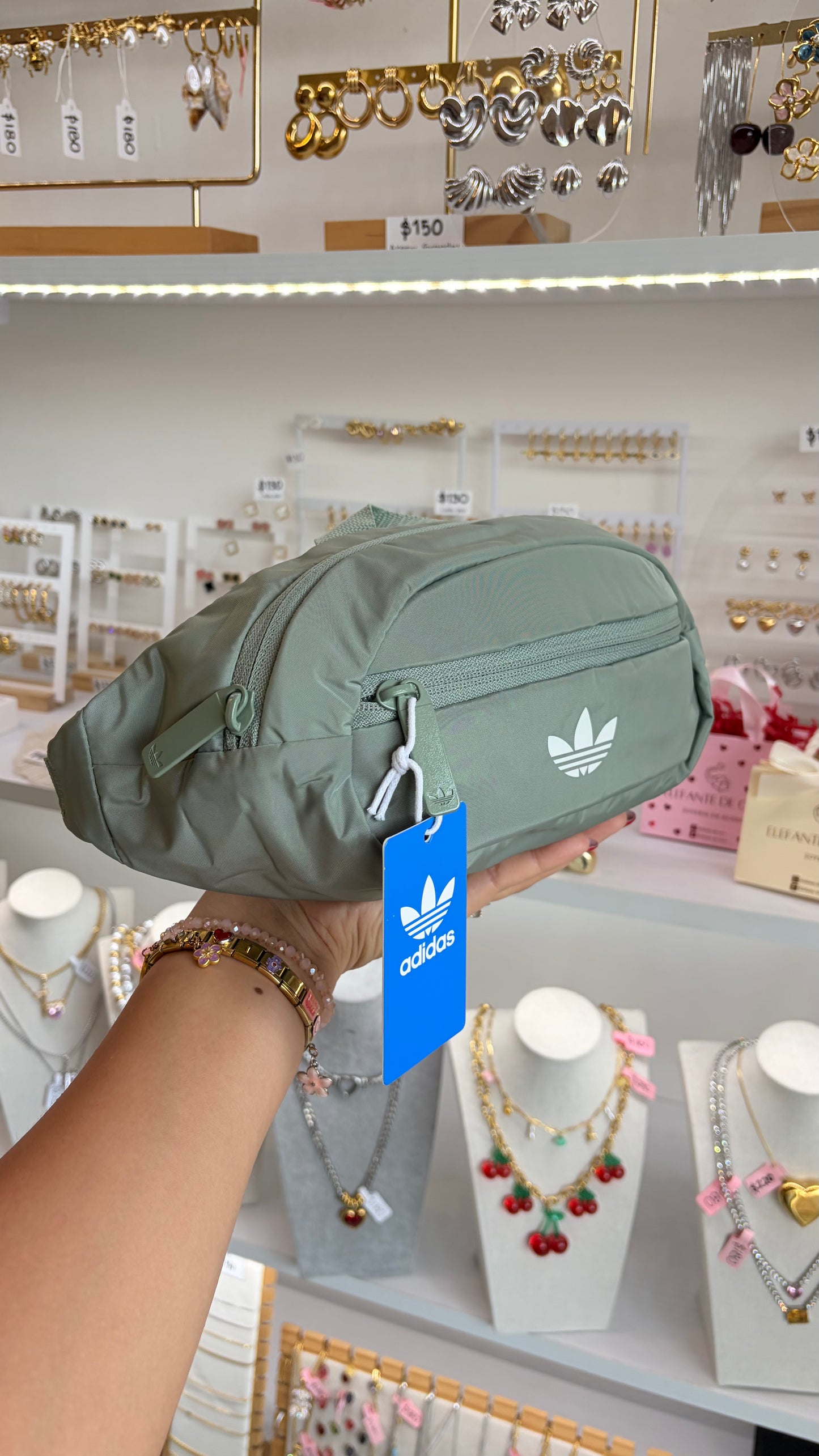 Cangurera Unisex Verde Adidas