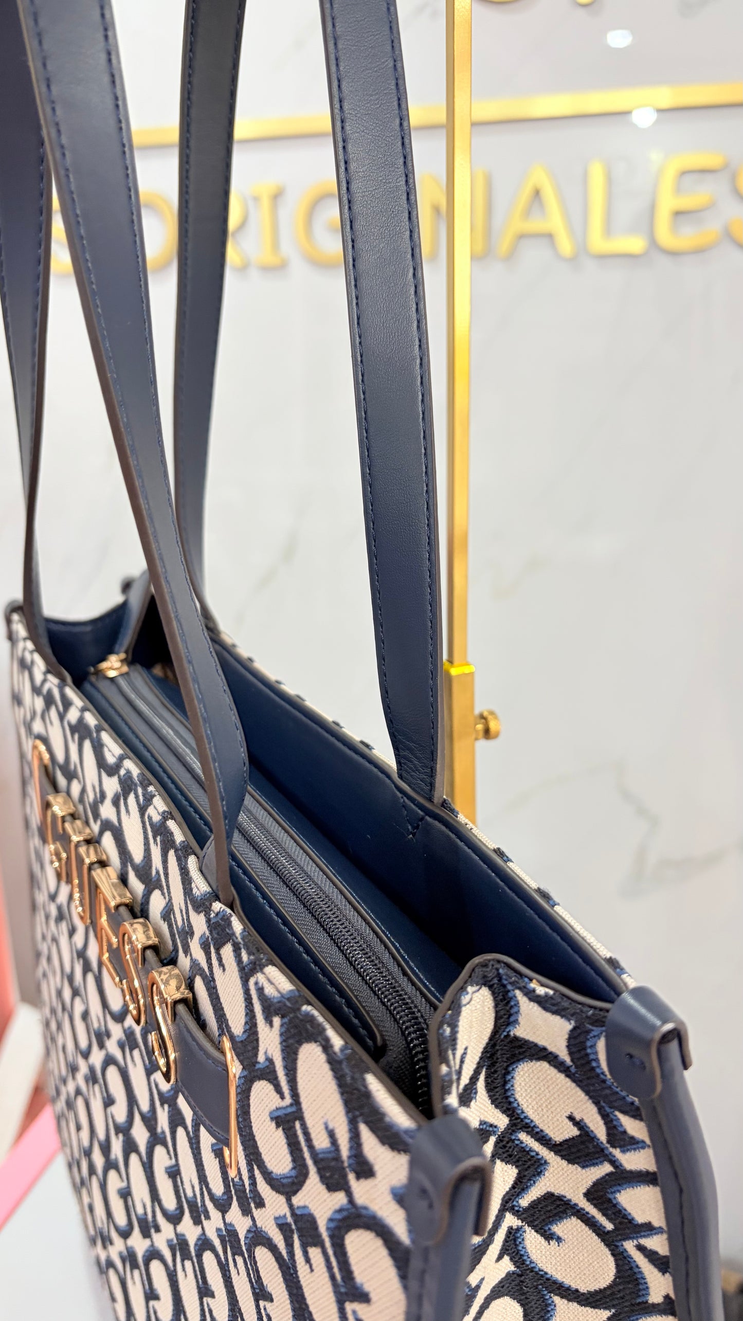 Bolsa Dama Tote Azul Guess