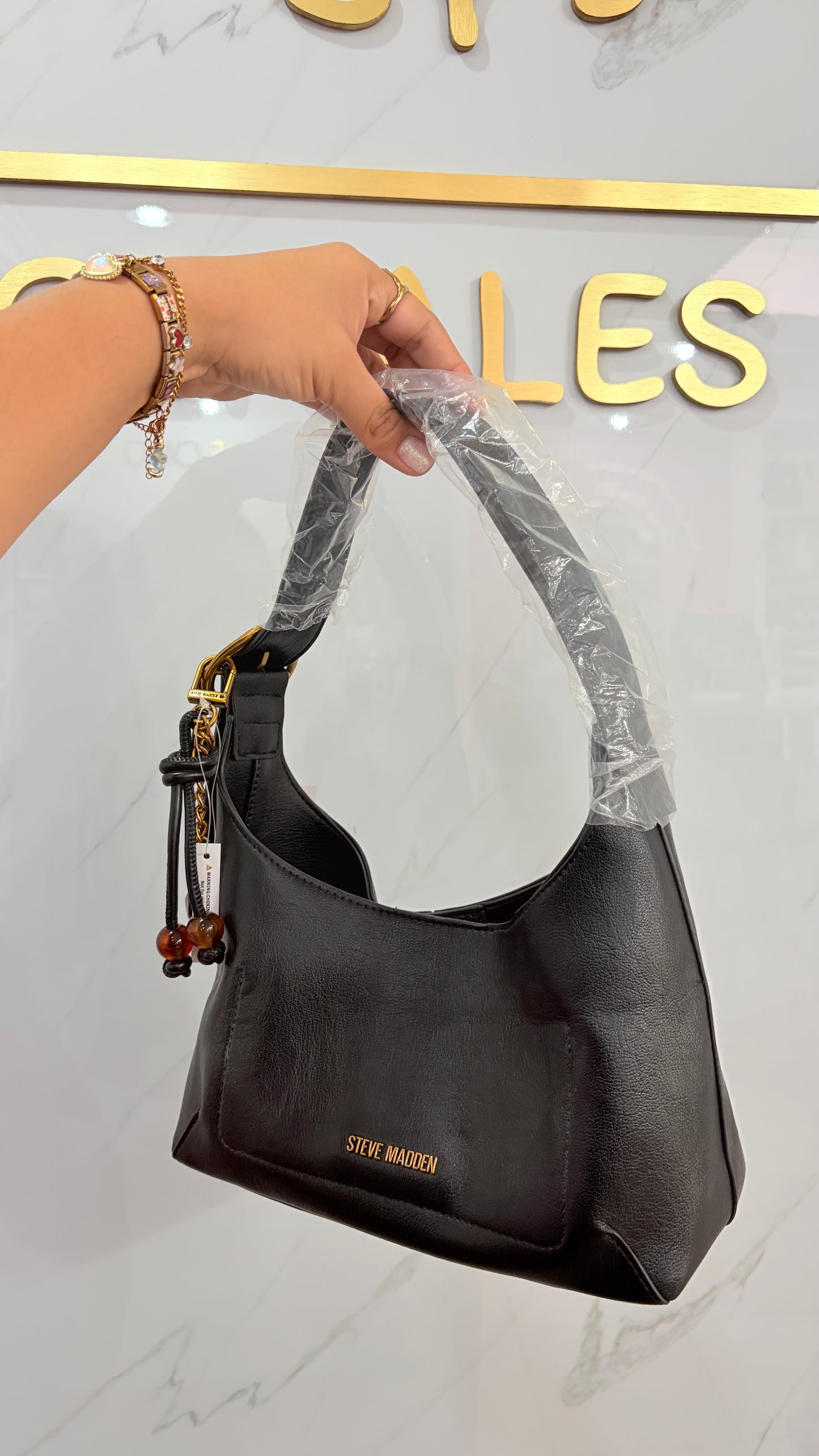 Bolsa Dama Hombro Negra Steve Madden