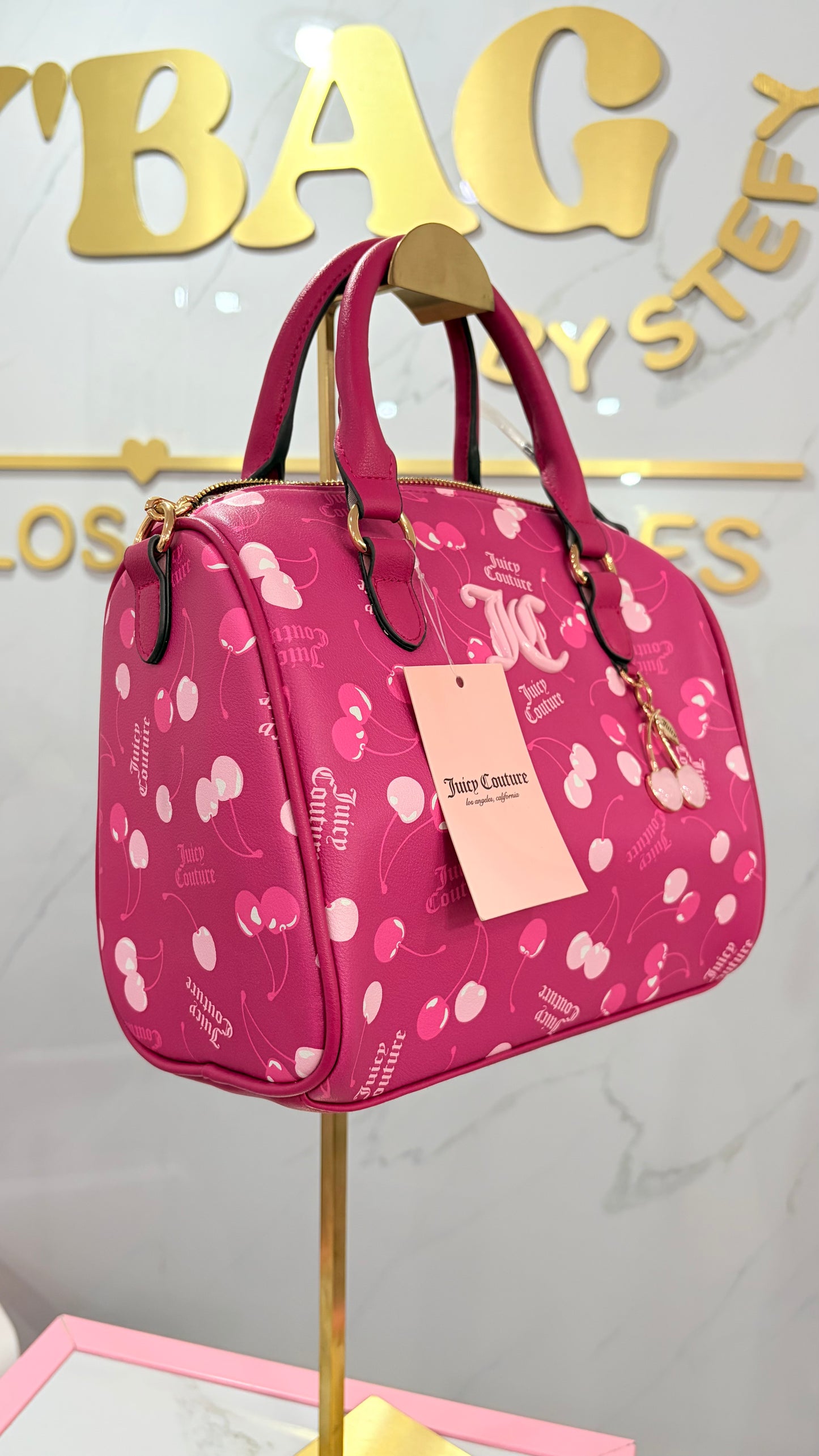 Bolsa Dama Fucsia Con Cerezas🍒 Juicy Couture