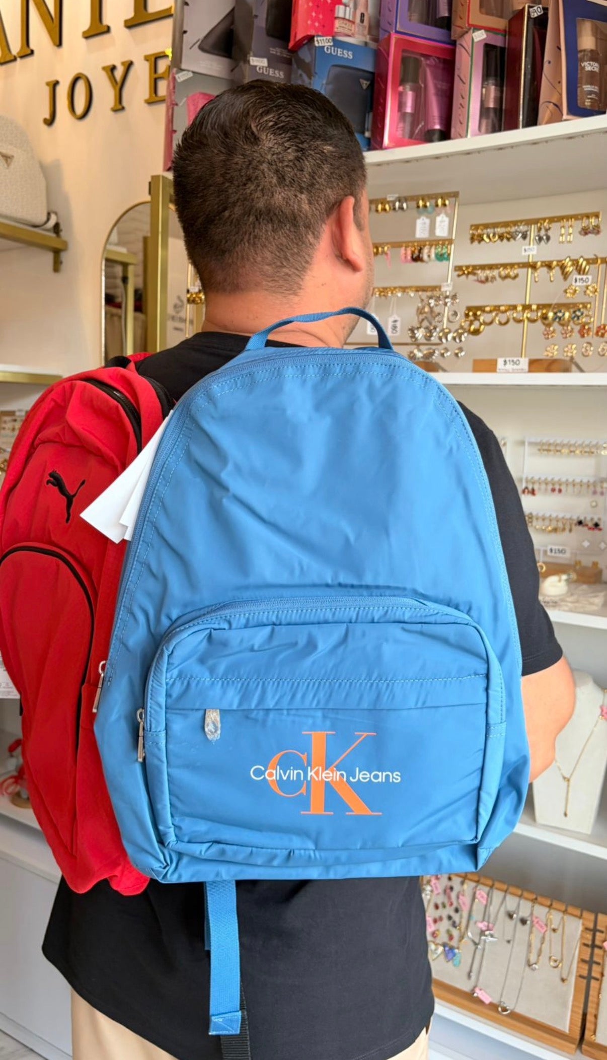 Mochila Unisex Azul Calvin Klein
