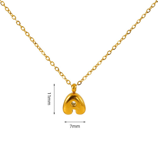Collar Inicial Mini Dorado Acero