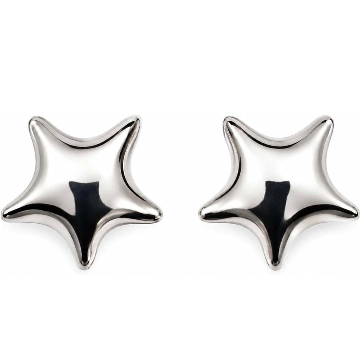 Aretes Estrella Plateados