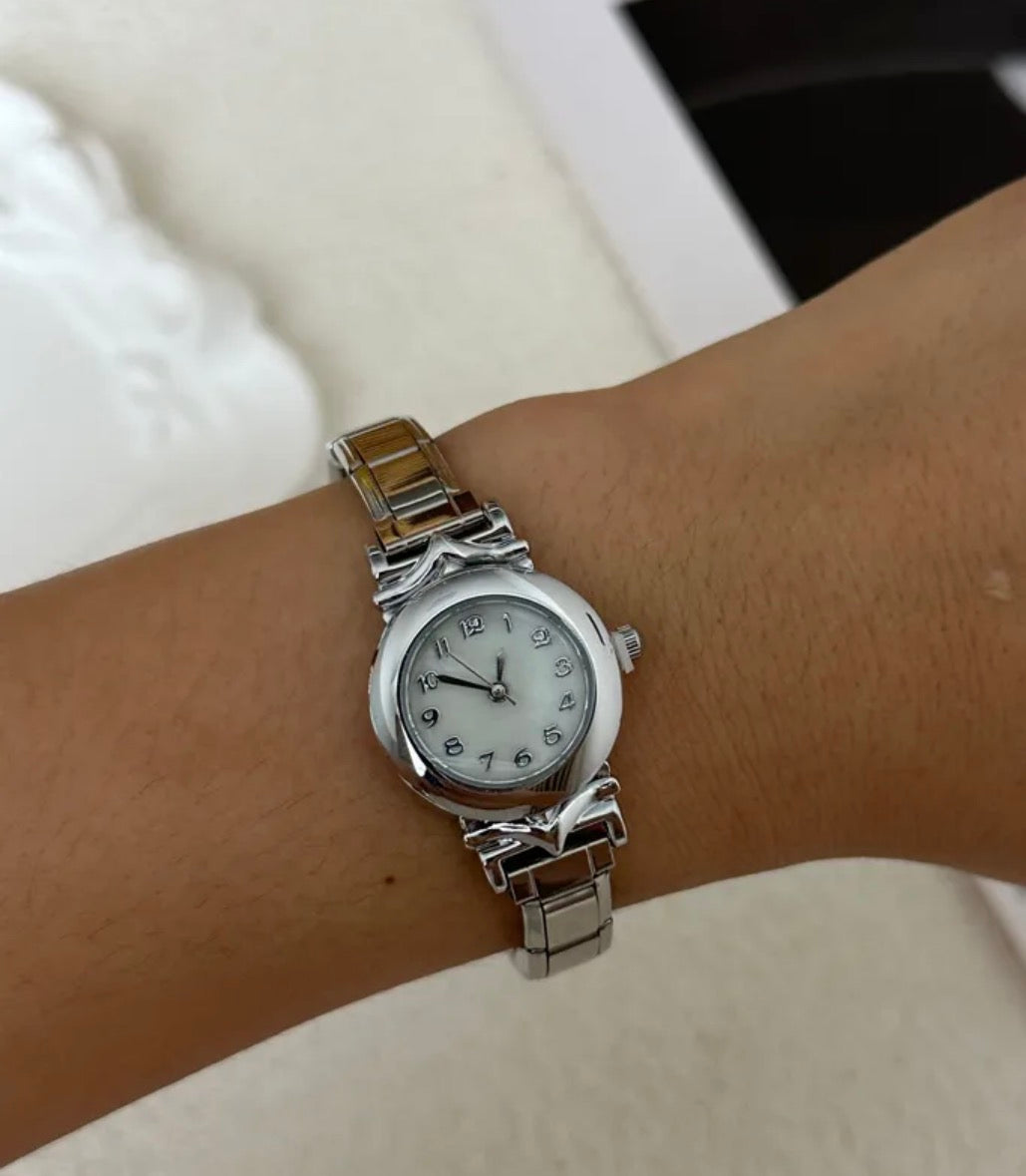 Reloj italiano plateado Dominica