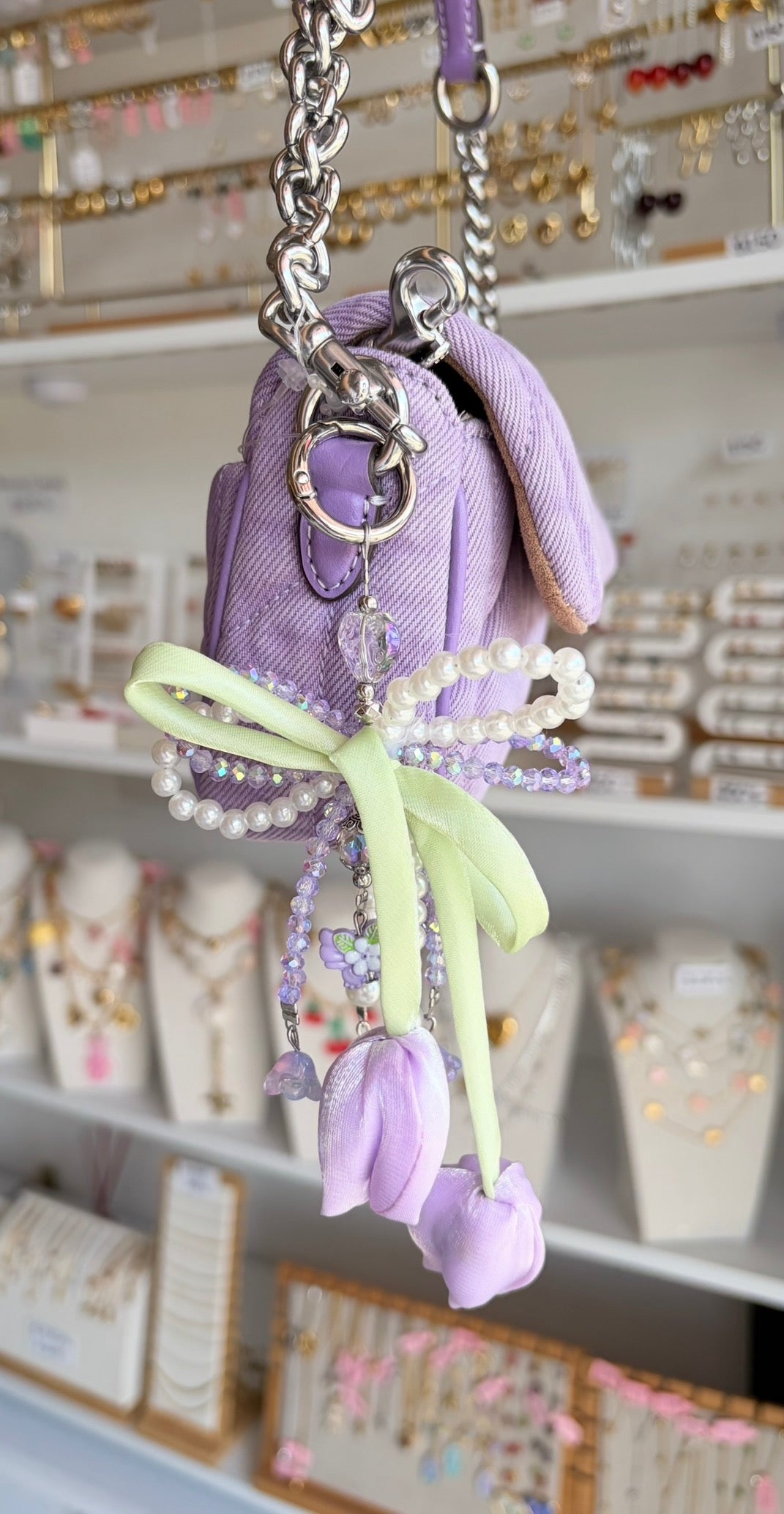Llavero maxi tulipán morado