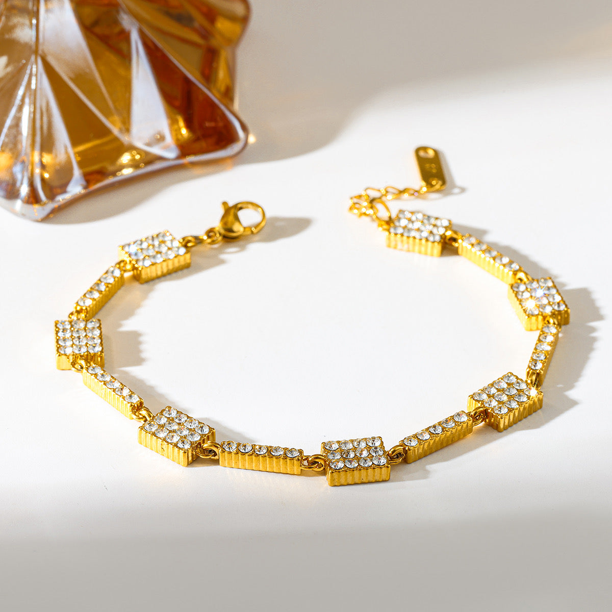 Pulsera Rectángulos Con Brillos