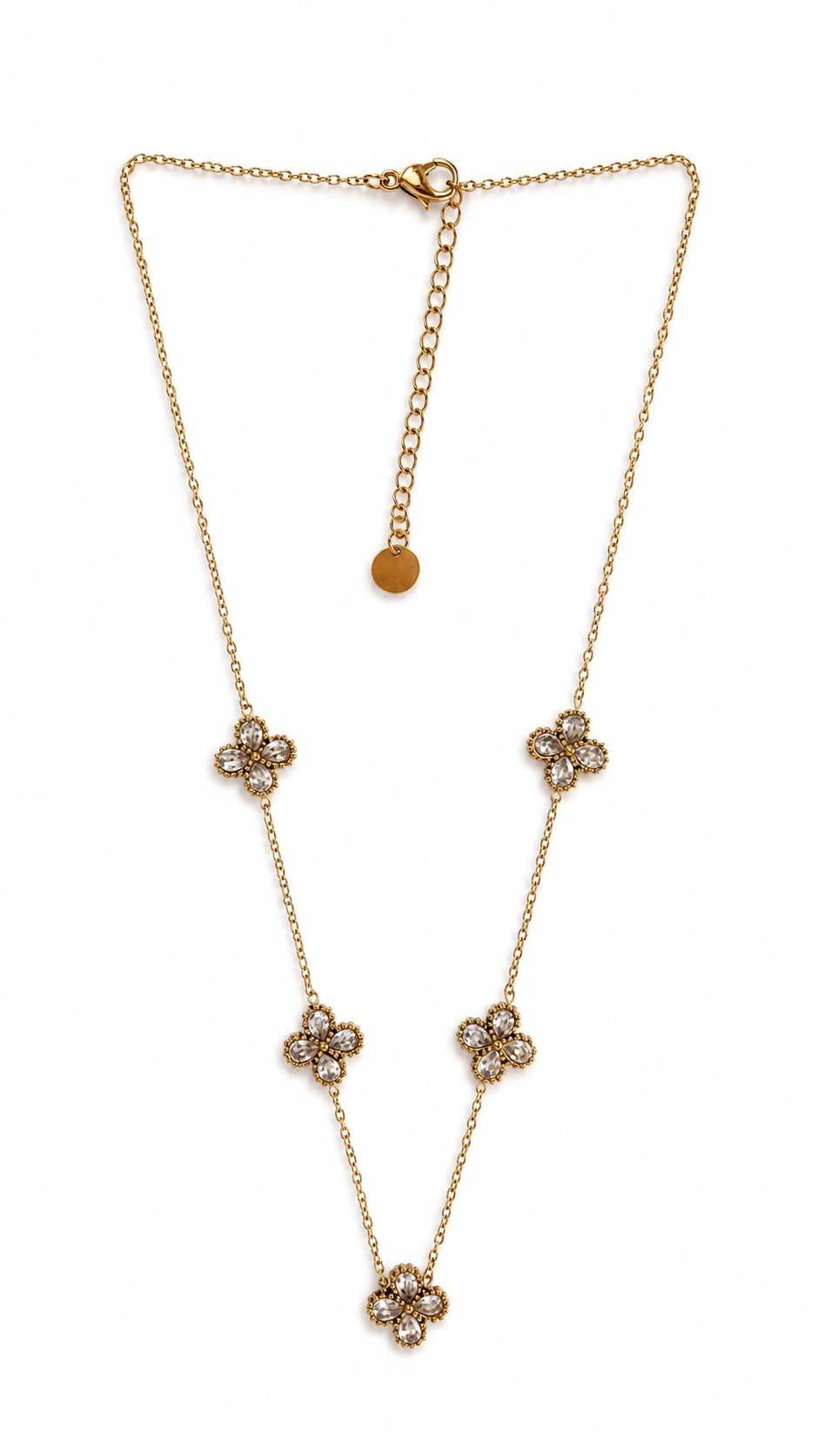 Collar Trébol Piedras