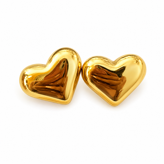 Aretes Mini Corazón Ancho