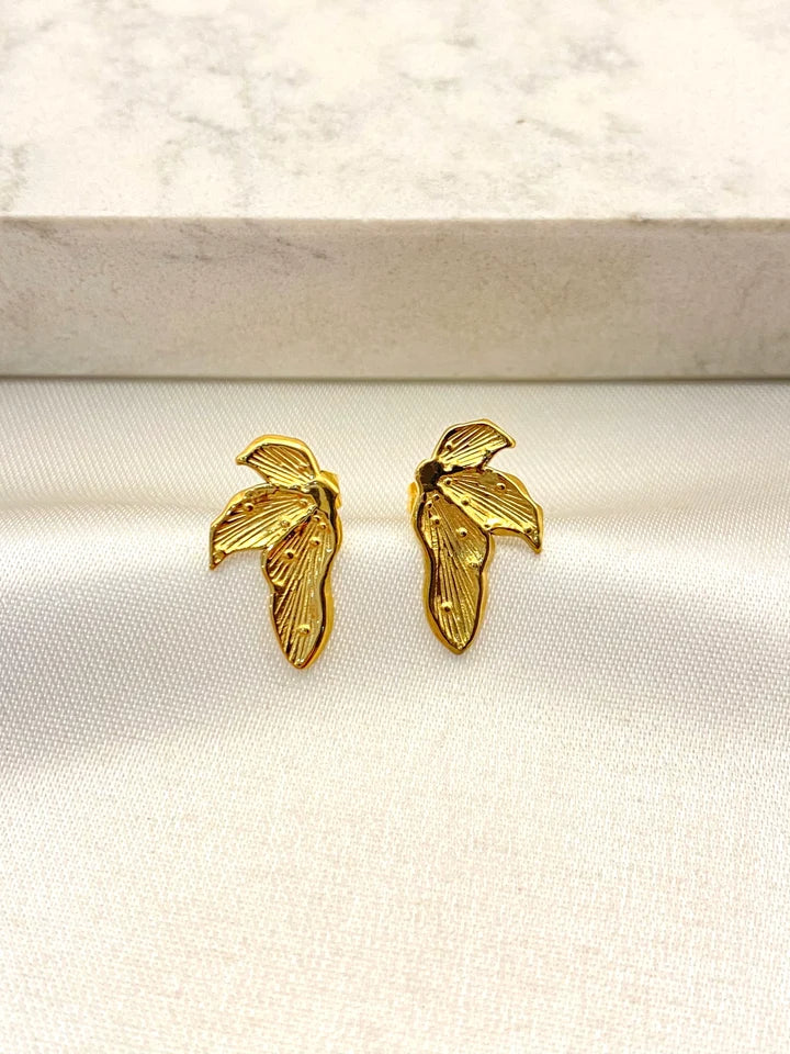 Aretes Hojas Haladas Chicos