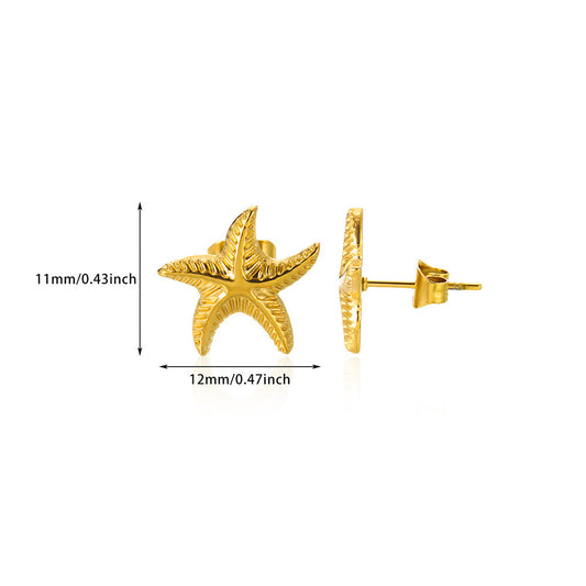 Aretes Mini Mar Concha Plana