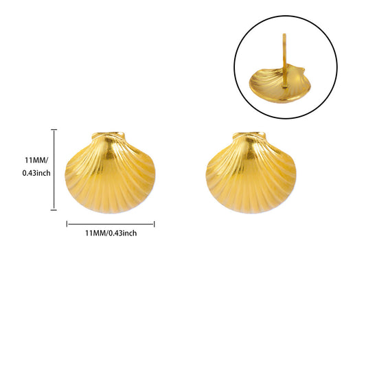 Aretes Mini Mar Concha Redonda
