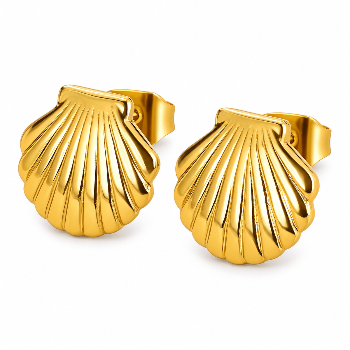 Aretes Mini Mar Concha Plana