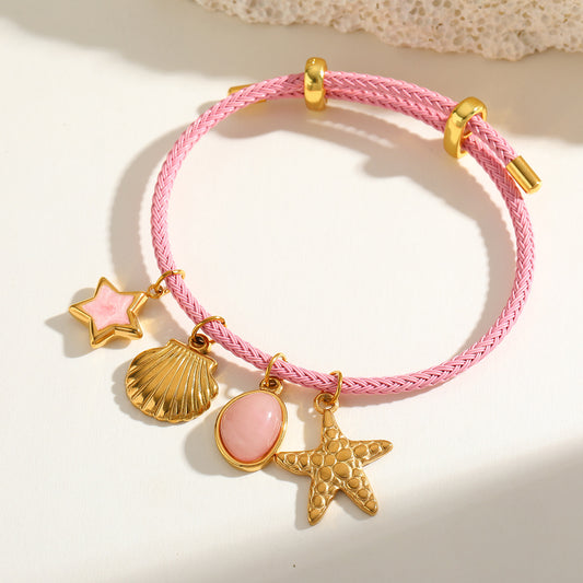 Pulsera Mar Estrella Rosa