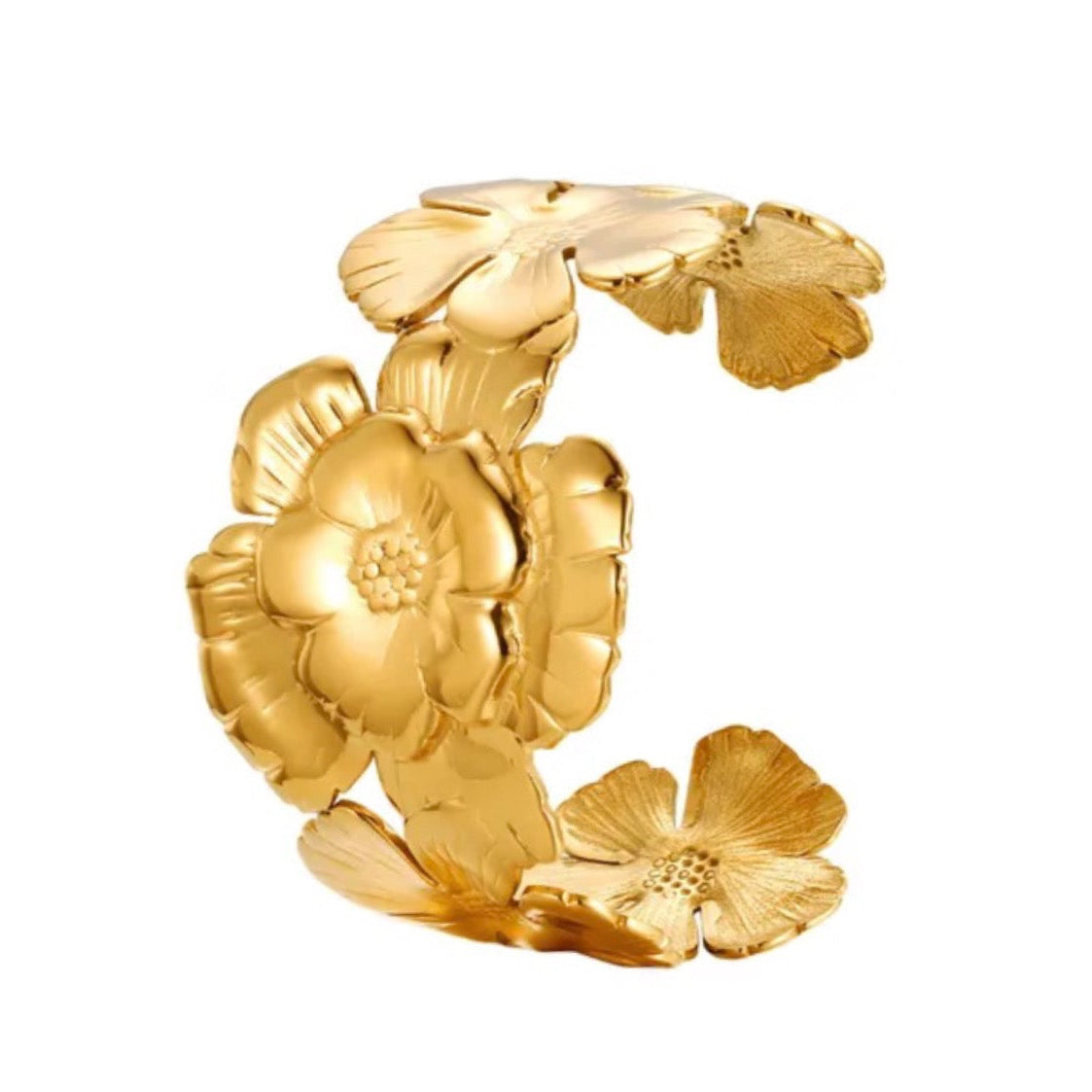 Brazalete Flora Dorado