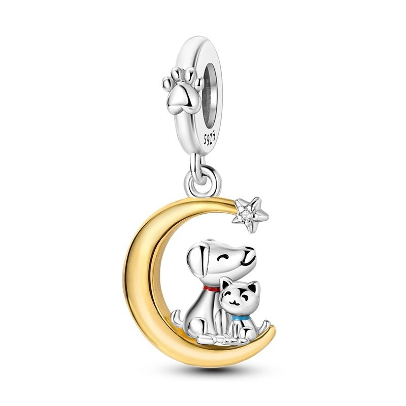 Charm Chapado Perro Y Gato En Luna