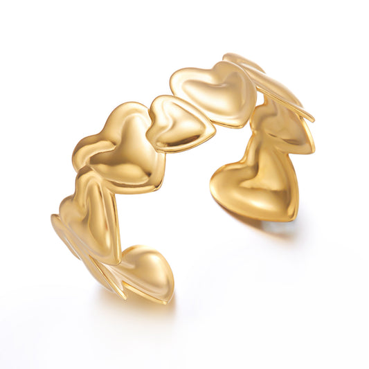 Brazalete Corazones Dorados