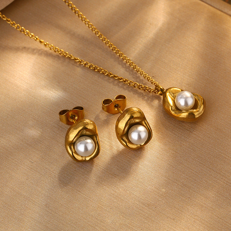 Set Collar Y Aretes Concha