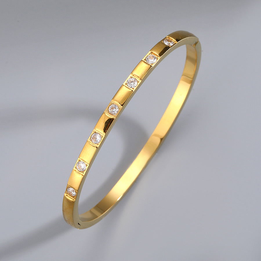 Brazalete Con Piedras Cuadradas