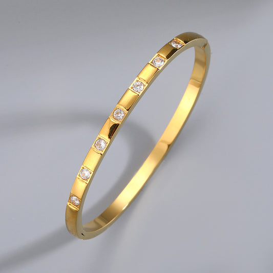 Brazalete Con Piedras Cuadradas