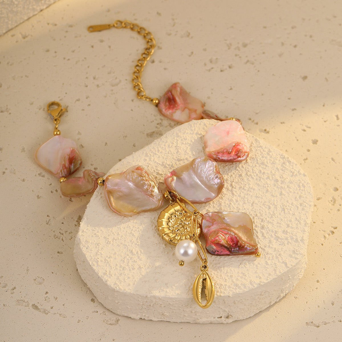 Pulsera Maxi Rosa Caracola