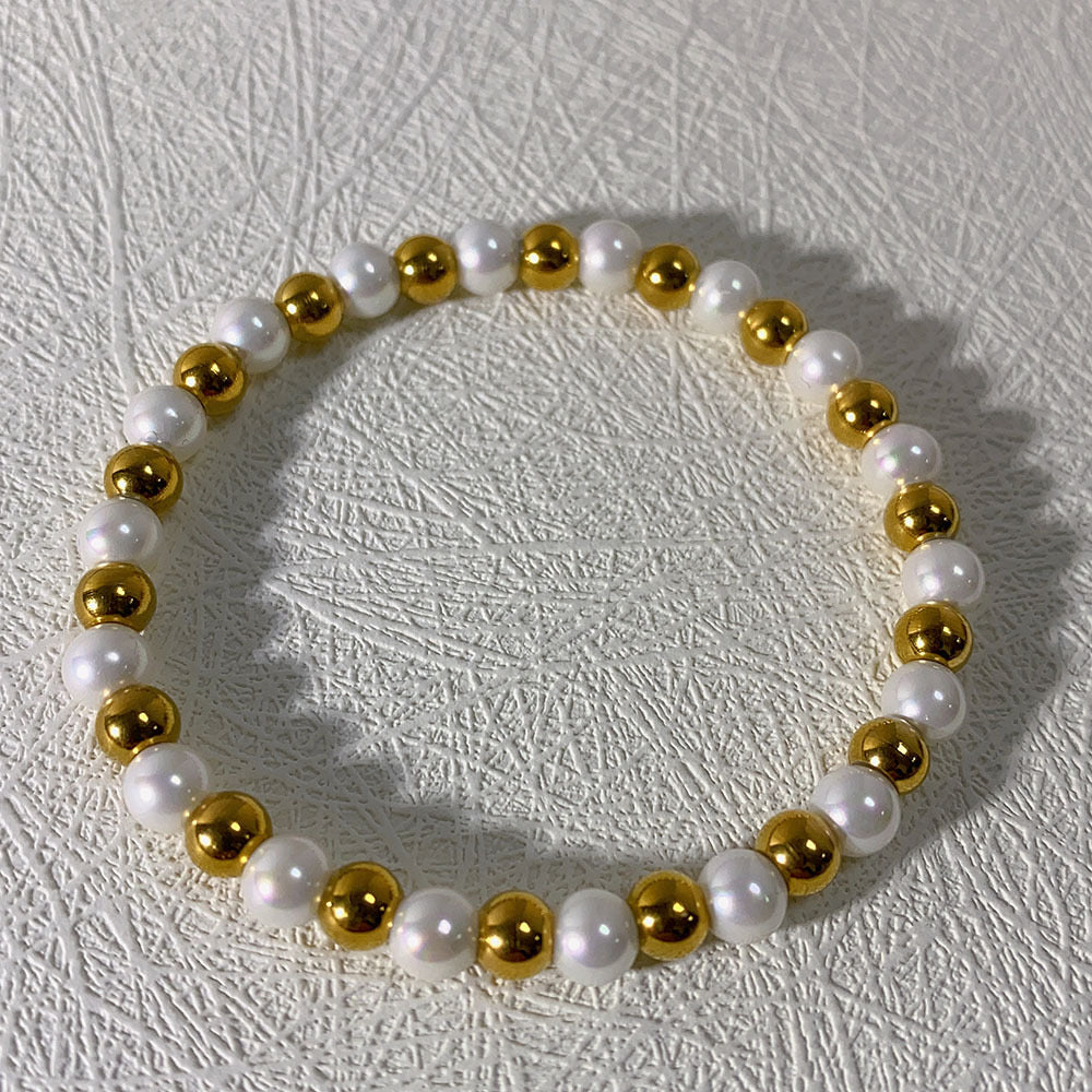 Pulsera Perlas Y Borlas