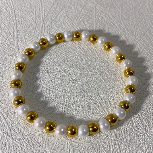 Pulsera Perlas Y Borlas