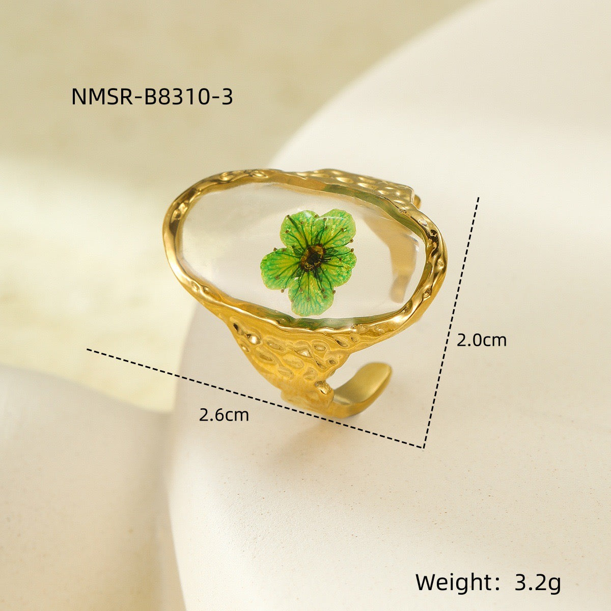 Anillo Flor Encapsulada
