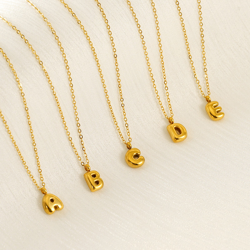 Collar Inicial Mini Dorado Acero