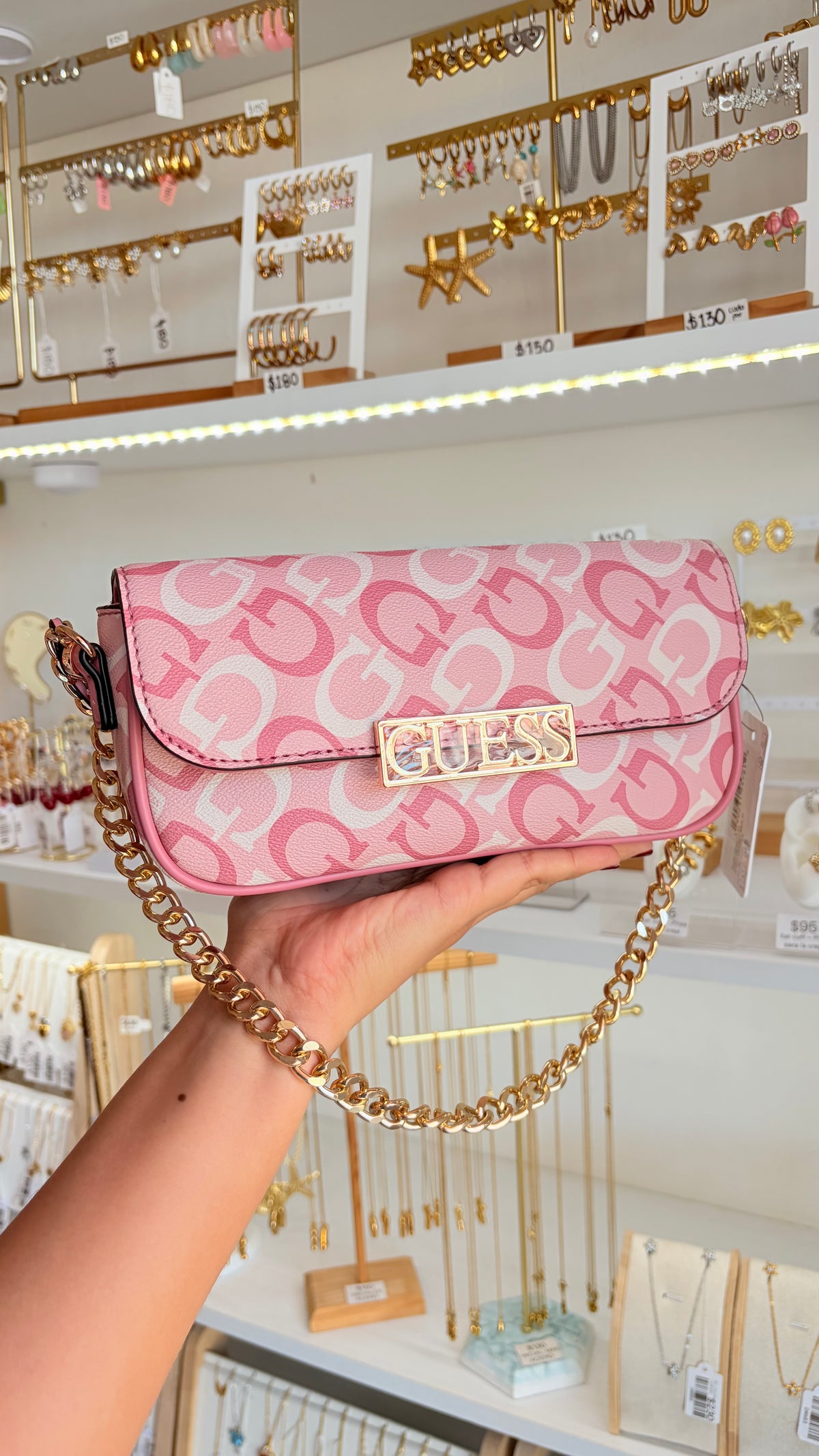 Bolsa Dama Rosa Guess
