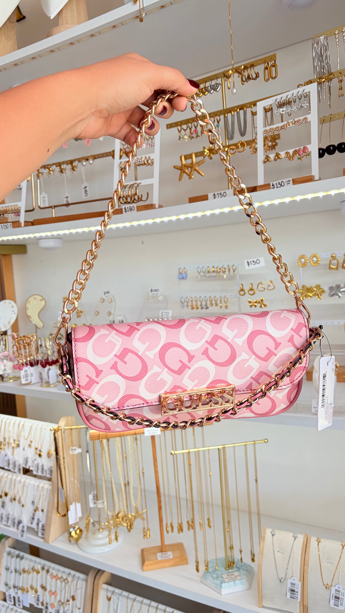Bolsa Dama Rosa Guess