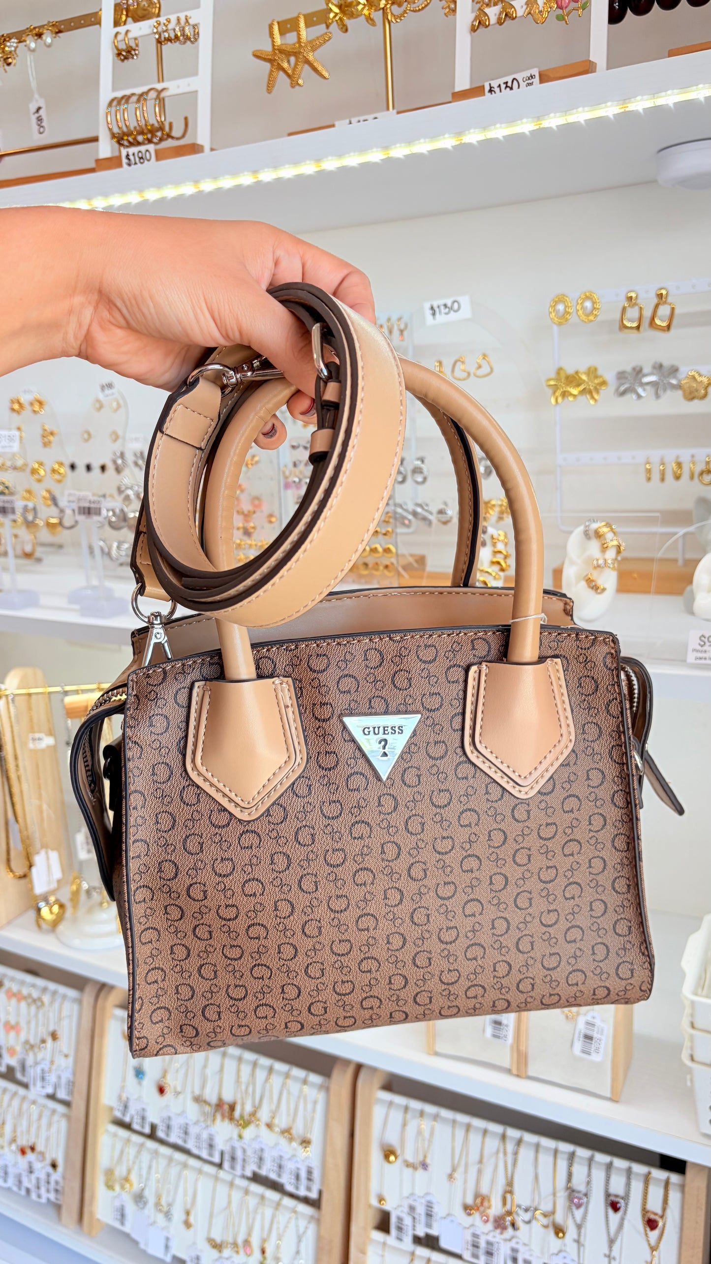 Bolsa Dama Chocolate Guess